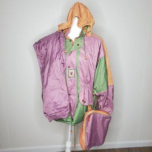 Vintage Indian Spirit of Agu Sport Holland Colorblock Rain Suit Pants & Jacket.